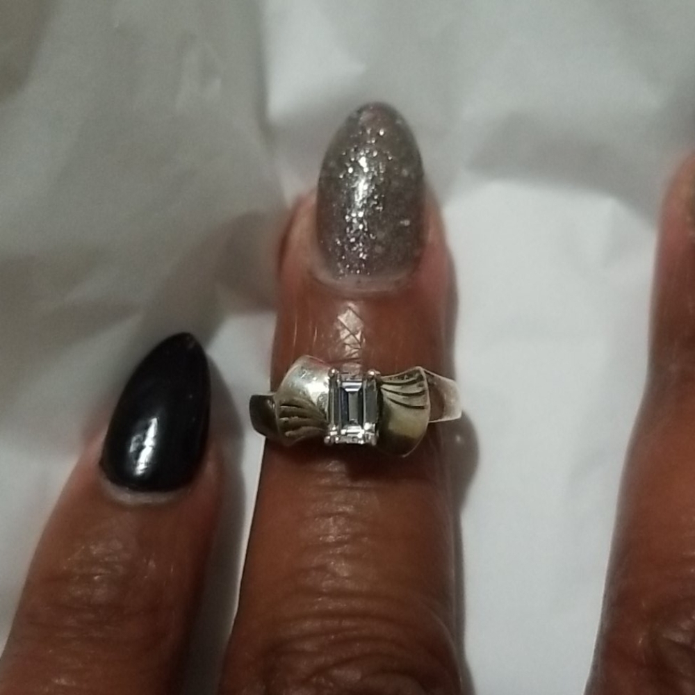 925 Princess Bow Cut Ring